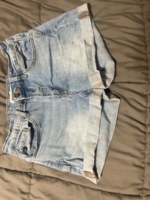 KANCAN WOMEN'S DENIM JEAN SHORTS SIZE 9/28 Cuffed Blue