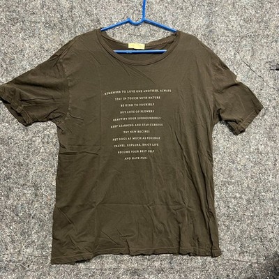 Treasure & Bond Shirt T-Shirt Men XL Brown Short Sleeve Round Neck Dark Academia