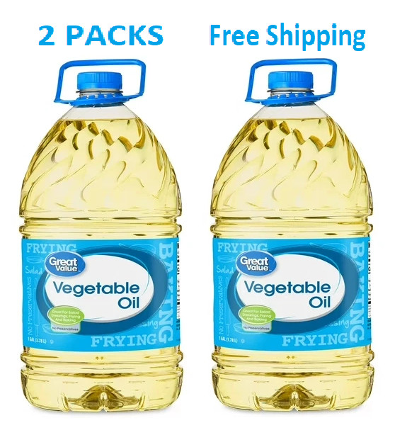 (2 pack )Great Value Vegetable Oil, 1 Gallon choice for all 