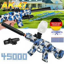 Elektrische AK-47 Gel Blasters Gun, 45000 Munition Gel 7,4 V 1200 mA Batterie
