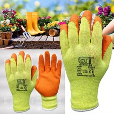 Gardening Gloves | Safety Protective Garden Work Latex Coated Ladies Men