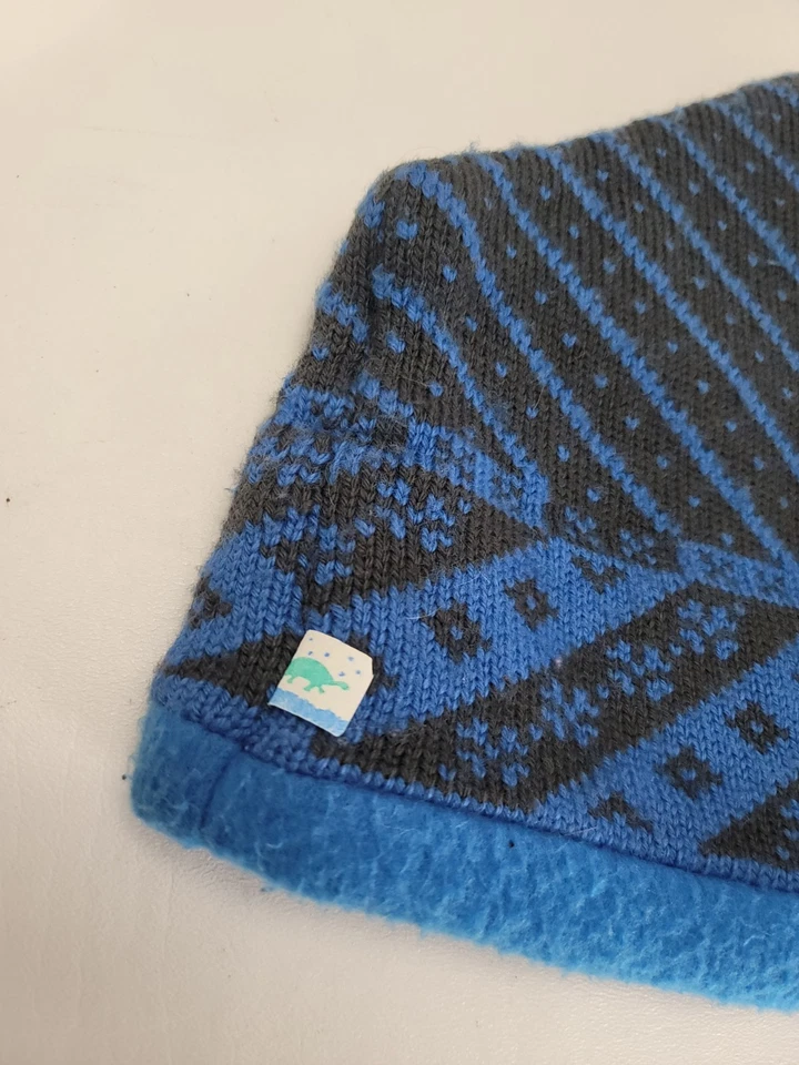 De Colección Gorro de Piel de Tortuga Gorra Azul Isla Justa Esquí Nórdico Años 80 Hilo de Lana Hecho en EE. UU. Foto 2 de 4