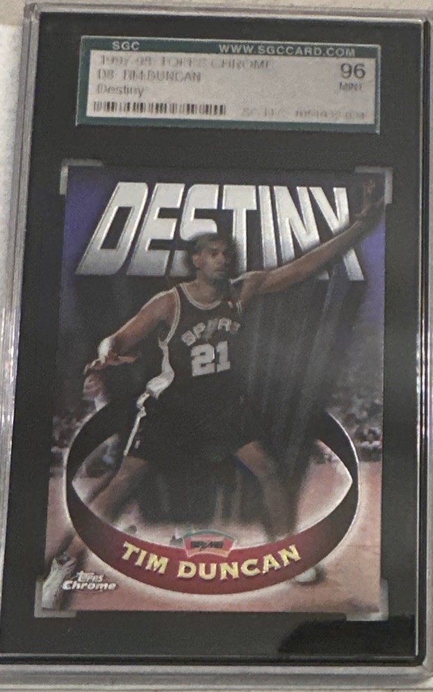 1997-98 Topps Chrome - Destiny Tim Duncan #D8 (RC)