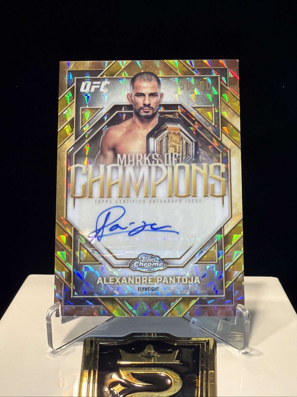 2026 Topps Chrome🥇Gold 50/50🥇Alexandre Pantoja Marks of Champions Auto #MOC-AP