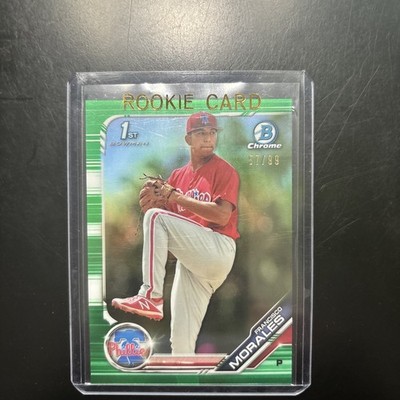 2019 Bowman Chrome Prospects Green Refractor 57/99 Francisco Morales 
