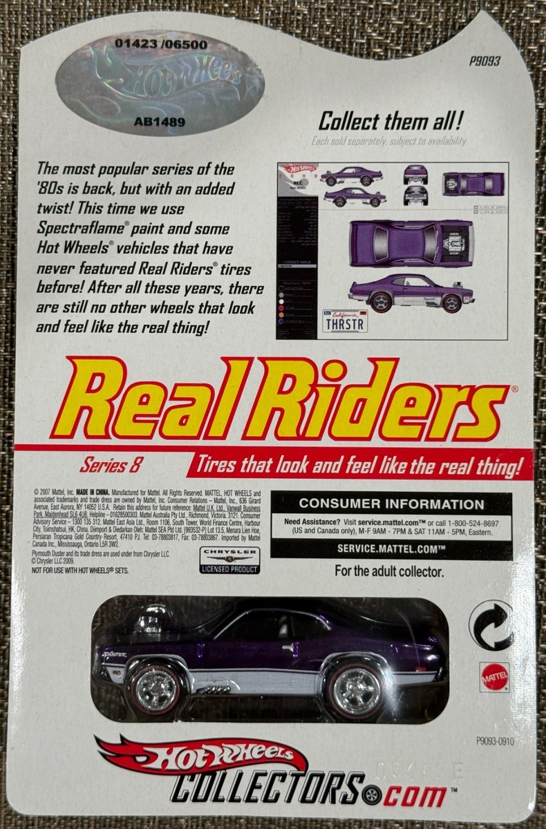 Hot Wheels Real Riders Series 8 , Plymouth Duster Thruster