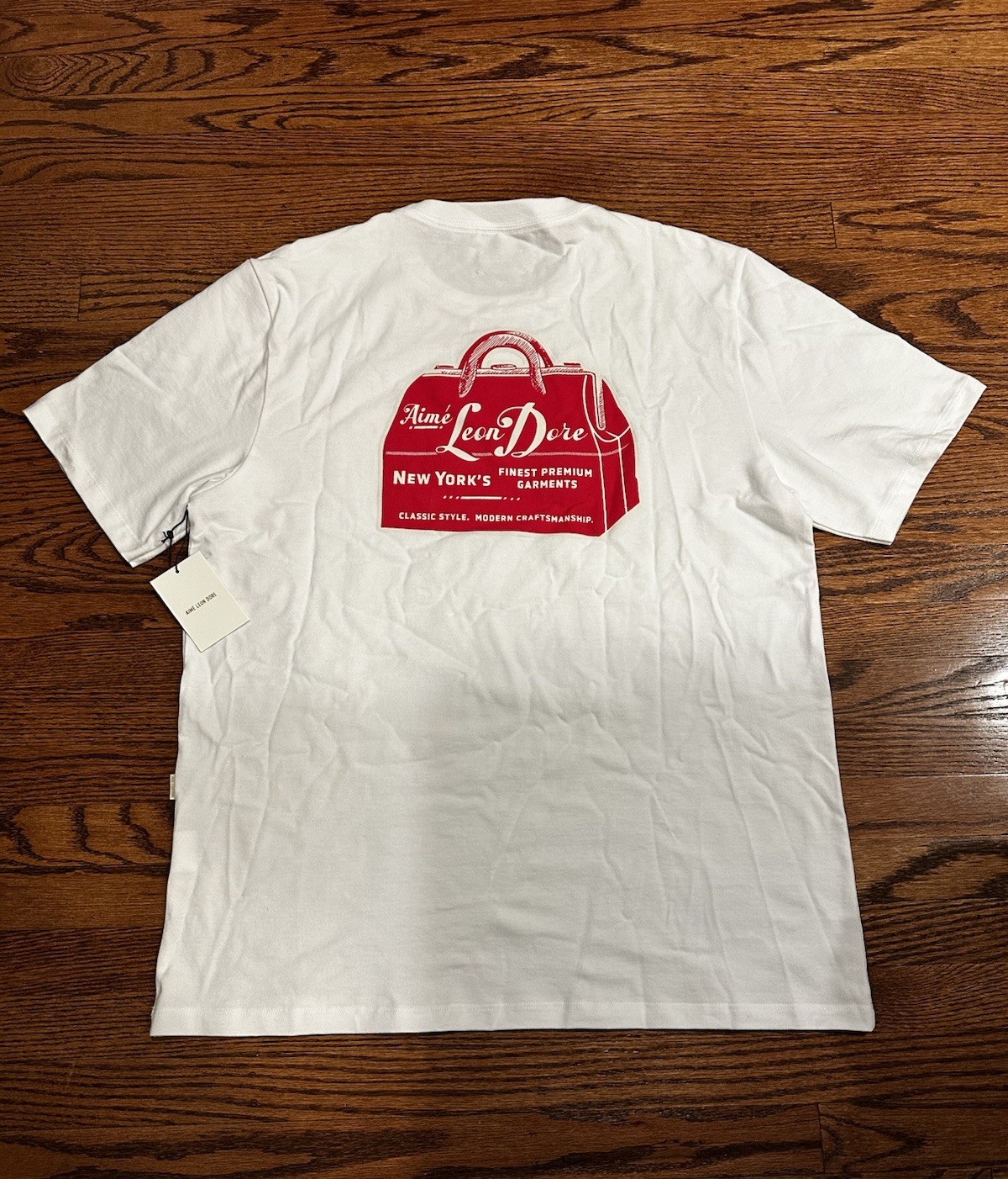T-shirt Mens Large White Red Fw23 Nwt