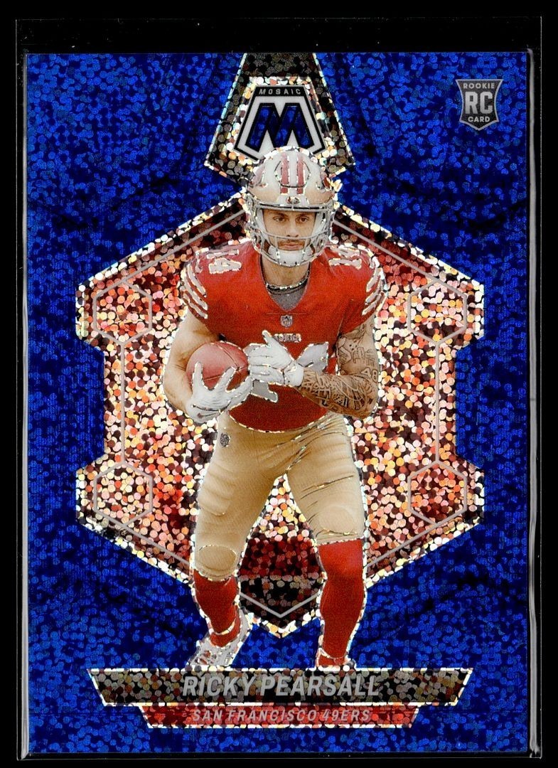 2024 MOSAIC BLUE SPARKLE /96 ROOKIE 331 Ricky Pearsall San Francisco 49ers