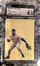 1999 Skybox Molten Metal Heavy Metal Fusion Tony Clark #11F Titanium /50 CSG 8.5