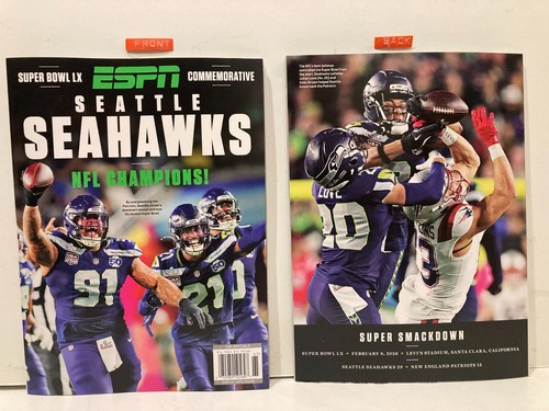 2026 ESPN SEATTLE SEAHAWKS NFL SUPER BOWL LX CHAMPIONS COMMEMORATIVE ...