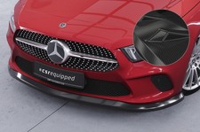 Cup Spoiler Lippe Front Ansatz Carbon Look für Mercedes A-Klasse W177 CSL312-C