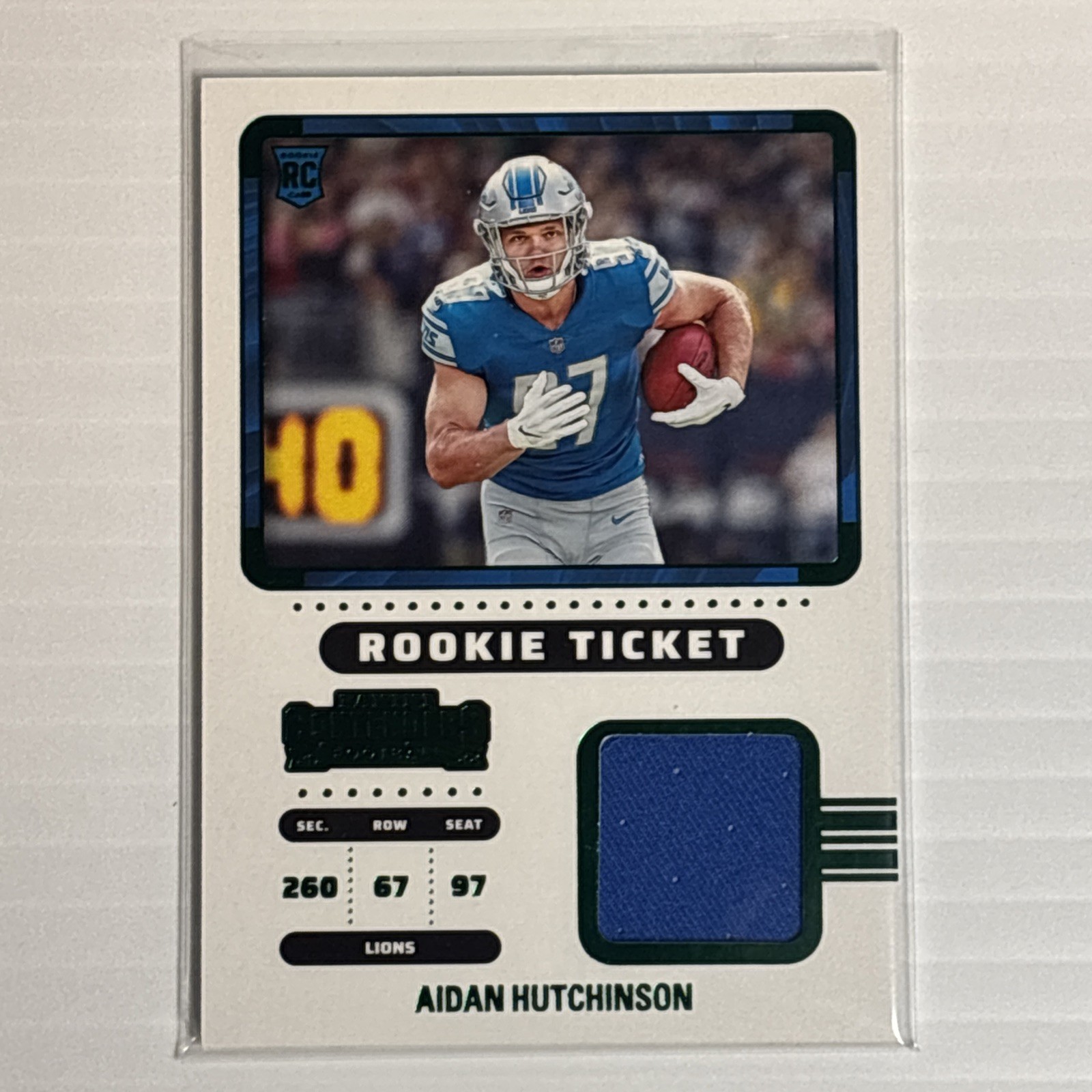 Aidan Hutchinson Panini Flawless Rookie Showcase Materials #TSAH Base