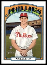 2021 Topps Heritage Nick Maton Rookie Philadelphia Phillies #602