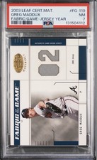 2003 Leaf Certified Materials Greg Maddux HOF /102 Game Worn PSA 7 NM POP 1!