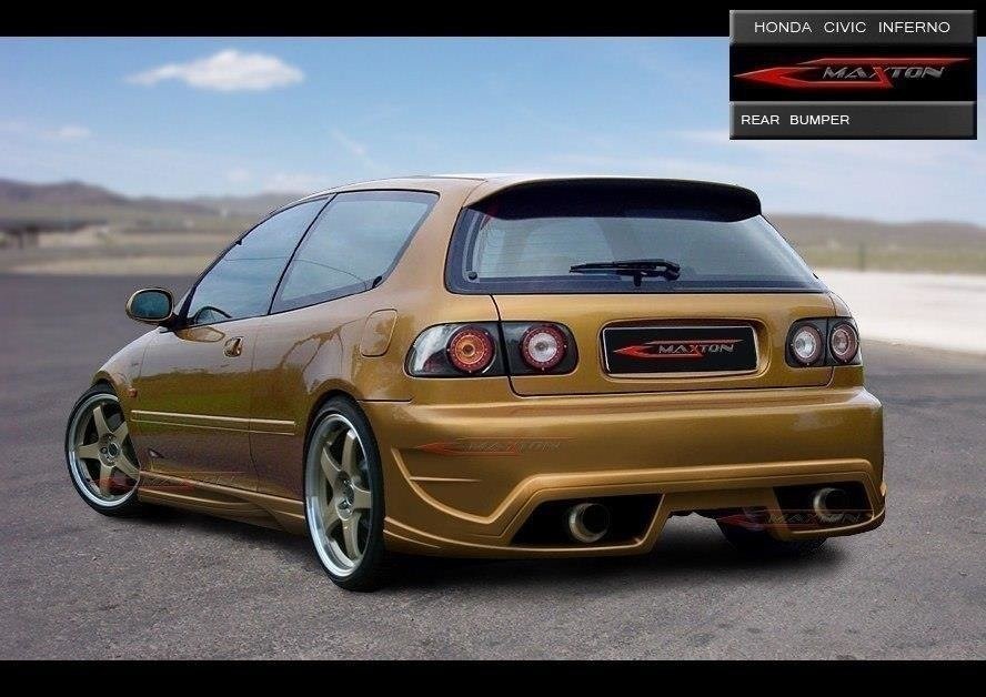 Pare-chocs arrière Honda Civic V HB Inferno : aérodynamisme et protection Maxton