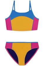 Under Armour Kid's Girl UA Colorblock Bikini Pink/Orange/Viral Blue