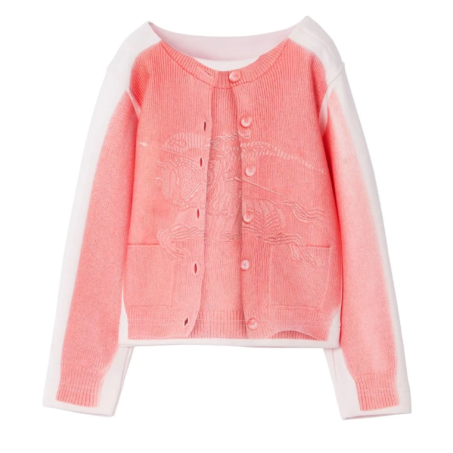 Burberry Girls Trompe Ekd Cotton Cardigan, Size 8Y