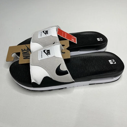 Sandali ciabatte Nike Air Max 1 Slide uomo taglia 18 nero grigio bianco DH0295 102