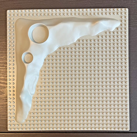 LEGO Lunar Crater Baseplate Raised 9.5&rdquo;x9.5 1980s Vintage 4 PCs, Item #3947