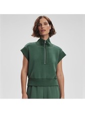 Varley Kelly Half Zip Doublesoft Sweat 2.0 in Cilantro Size Medium