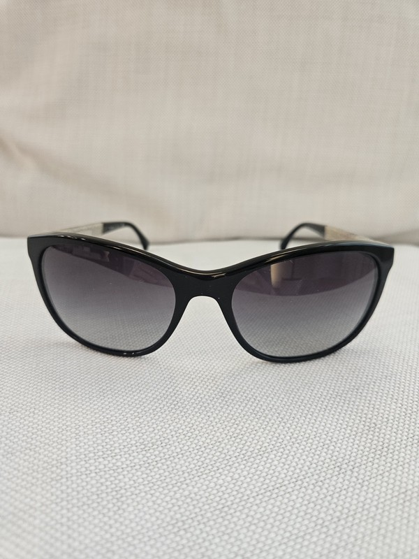Chanel 5185 Black Frame White Denim Sunglasses for Women