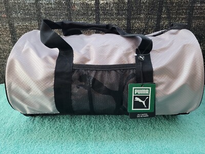 PUMA SPORTS UNISEX JOLT DUFFEL GYM BAG EXTERIOR ZIP WITH POCKET ADJUSTABLE STRAP