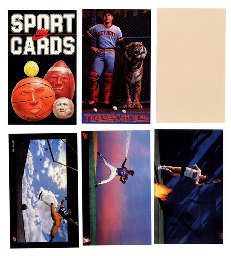 🌟 1985 NIKE PROMO SET 5 CARDS & BACK MCENROE GOODEN PARRISH HEADER - NO JORDAN - Bild 1 von 7