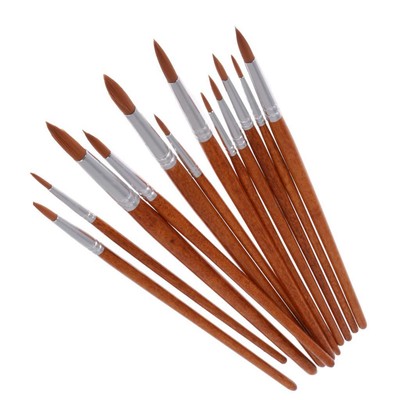 12pcs Artists Paint Brush Set Hobbies Crafts Model Making Brushes