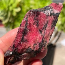 146g Piccola Pietra Grezza Naturale Rosso Nero Rodonite Quarzo Cristallo Esemplare