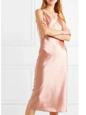 Vince Hammered Slip Dress Pink Size Small Knee Length
