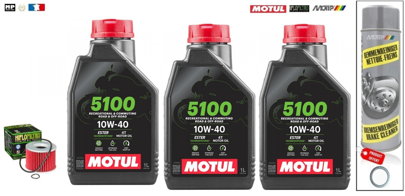 Kit vidange Motul 10W40 Kawasaki Z250 pour préparer vos trajets quotidiens