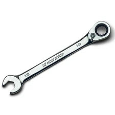 NON STOP Ultrafine Reversible Ratcheting Combination Wrench, Single in Metric