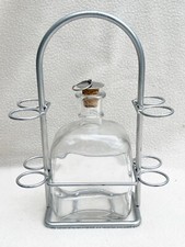 VINTAGE EDELSTAHL UND GLAS GEW&Uuml;RZK&Auml;NNCHEN SET