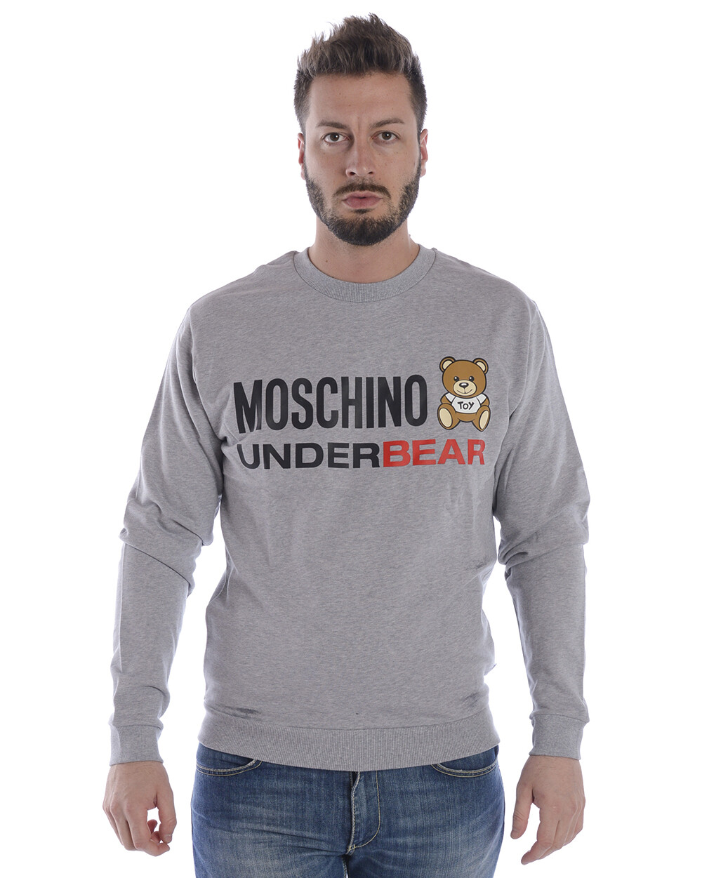 Moschino Underwear Sweatshirt Hoodie Man Grey A1713 8129 489 Sz L MAKE OFFER