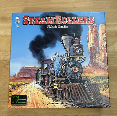 Steamrollers Brettspiel Mark Gerrits Flat Lined Games + laminierte Spielbögen
