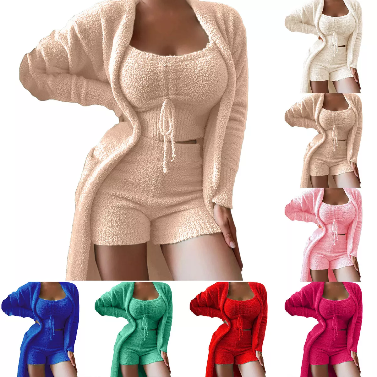 Fluffy shorts pyjamas sale