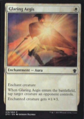 Glaring Aegis - Dragons of Tarkir: #18, Magic: The Gathering Nm R185