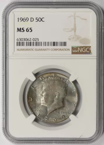 1969-D Kennedy Half Dollar 50C MS 65 NGC