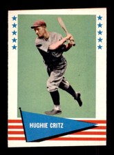 1961 Fleer Baseball Greats (F418-3) #101 Hughie Critz Diamond Cut - Crease Free