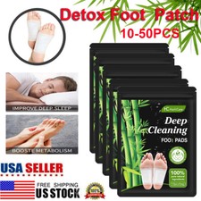10-50PCS Foot Detox Pads Pain Relief Detoxify Toxins Patch Organic Herbal Care