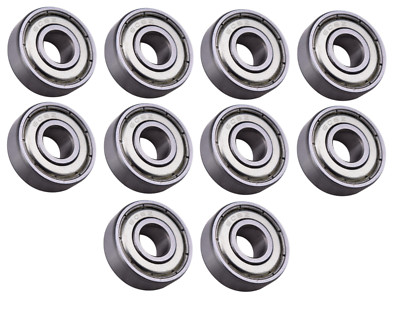 (10 Each) 608-ZZ, 608-2Z, R2280-ZZ Shielded Radial Ball Bearing 8X22X7 Skate