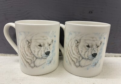 Victoria Gordon Walker der Eisbär Knochenporzellan Tassen x 2