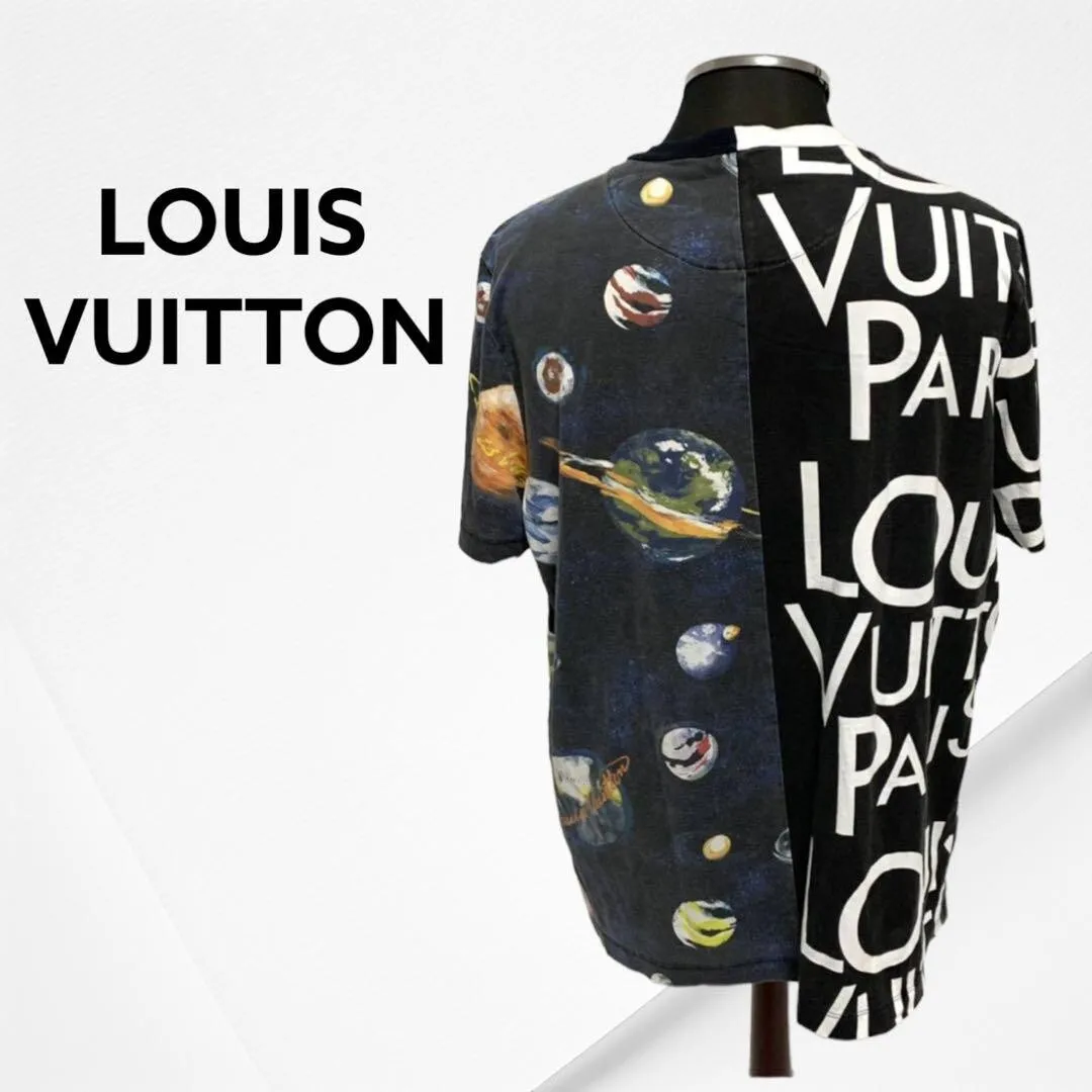 LOUIS VUITTON Split Galaxy print short sleeve 100% silk hawaiian