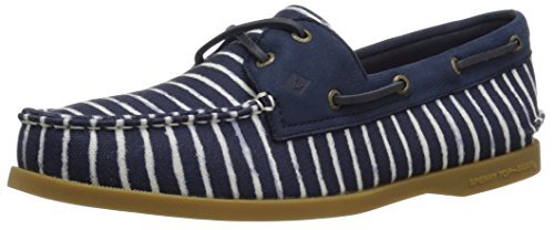 Оригинальные женские туфли-лодочки Sperry в полоску цвета индиго 55 М 6990₽