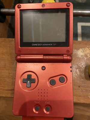 Nintendo Game Boy Advance SP Flame Red Console AGS-001 W Pro Surfer