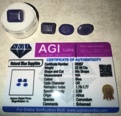 22.40Ct South African Cornflower Blue Sapphire Lot Of 5 Mix Shape AGI Certified