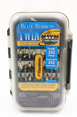 Flambeau Blue Ribbon Twin VFF Box Fly Fishing Box Vertical Foam Rows Tackle NEW