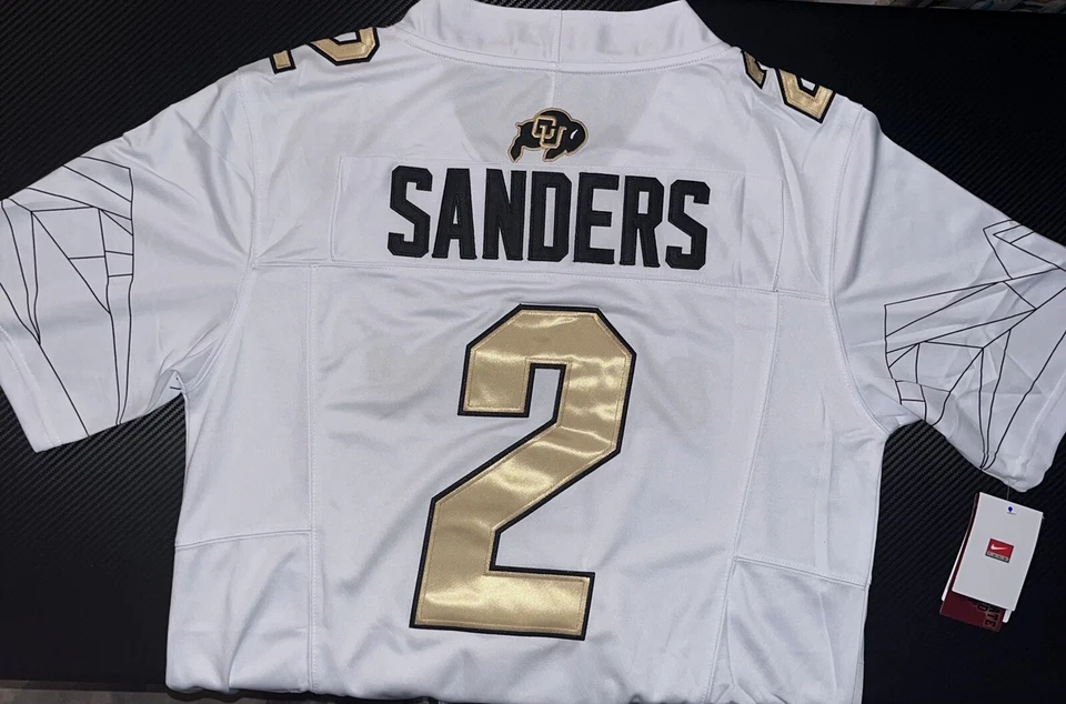 Shedeur Sanders Colorado Buffaloes White Jersey 2024 FUSE Stitched 2 NWT - Image 3 of 4