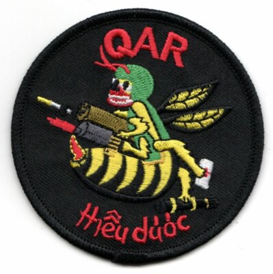 NAVY HMLA-367 HIEU DUOC BULLET QAR BLACK ROUND HELOS JACKET EMBROIDERED PATCH