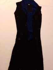Ladies Dress Unbranded Size M Sparkly Black Blue 18305